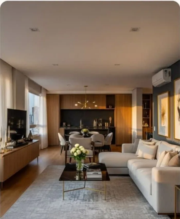 Apartamento decorado com padrão de hotelaria